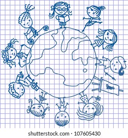 doodle on notebook paper