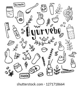 Doodle on the theme of Ayurveda.