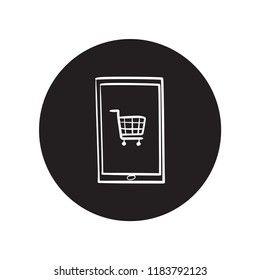 doodle online shop icon flat black

