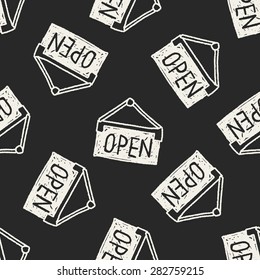 Doodle Open board seamless pattern background