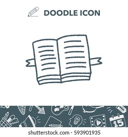 doodle open book