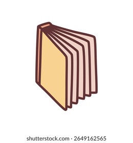 Doodle abierto icono de libro dibujado a mano con línea delgada en estilo minimalista y de color. Ilustración vectorial aislada sobre fondo blanco