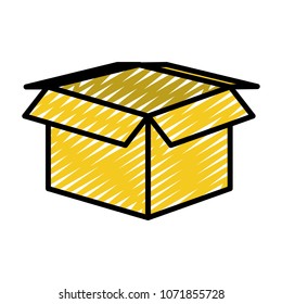 doodle open box package delivery object