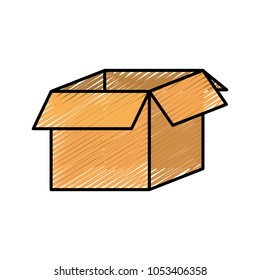 doodle open box package object delivery