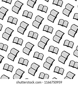 doodle open notebook school utensil background