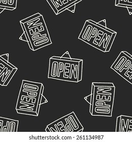 Doodle Doodle Open seamless pattern background