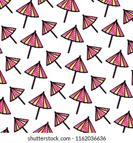 doodle open umbrella protection object background