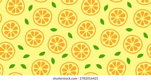 doodle orange pattern. orange fruit pattern wallpaper. orange doodle fruit seamless pattern.