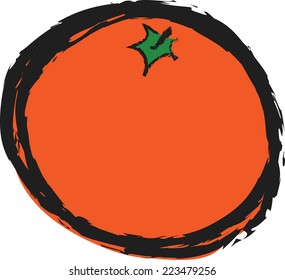 doodle orange vector
