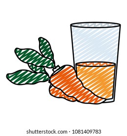 doodle organic carrot vegetable and healthy juice