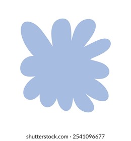 Doodle organic shape. Hand drawn isolated text box. Quote minimalist frame blank template. Color empty speech bubble blobs. 