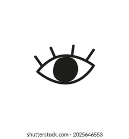 Doodle Outline Eye Icon Isolated On Stock Vector (Royalty Free ...