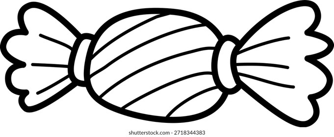 doodle outline illustration of Candy