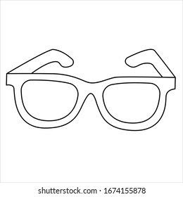 Glasses Icon Outline Style Isolated On Stock Vector (Royalty Free ...