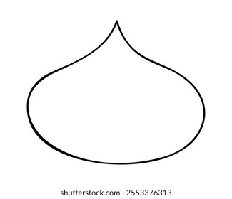 Doodle oval dialog box. Hand draw clip art illustration.