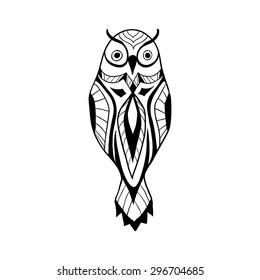 Doodle Owl Aztec Style Stock Vector (Royalty Free) 296704685 | Shutterstock