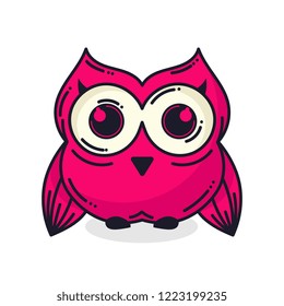 Doodle owl vector