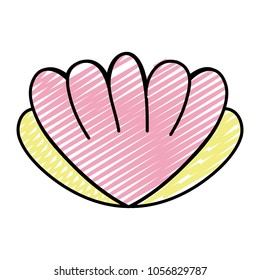 doodle oyster shell sea and glamour design