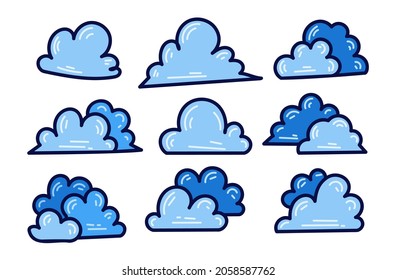 Doodle Pack of Cloud Illustration