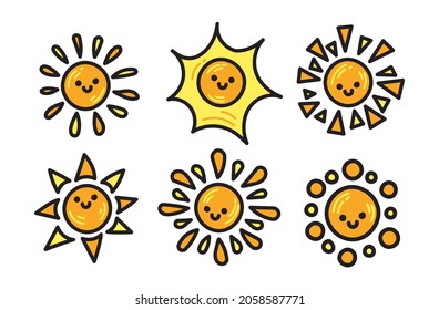 Doodle Pack of Sunshine Illustration