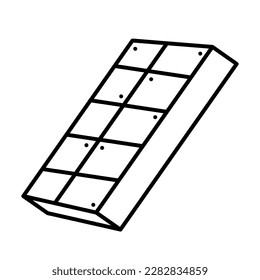 Doodle-Farbkasten. Vektorgrafik, schwarz-weiß.