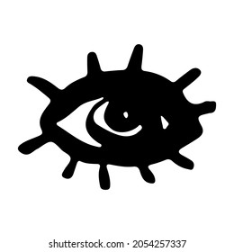 El pincel de pintura de Doodle pinta el patrón de ojos. Grunge las líneas curvas y onduladas dibujadas a mano.Color de agua y pincel de tinta garabatos textura decorativa. 