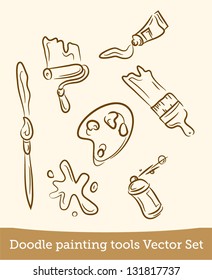 doodle painting tools set
