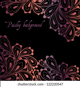 Doodle paisley background.