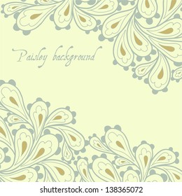 Doodle paisley background.