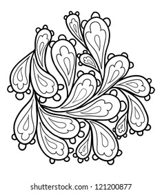Doodle paisley element.