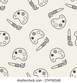 doodle palette brush seamless pattern background