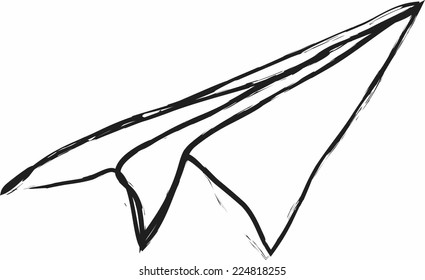 doodle paper airplane