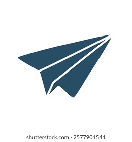 Doodle Paper Airplane icon hand drawn in a modern minimalistic style