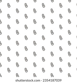 Doodle paper clip seamless pattern. Hand drawn vector background. For clothes, apparel, textil, design. Back to school