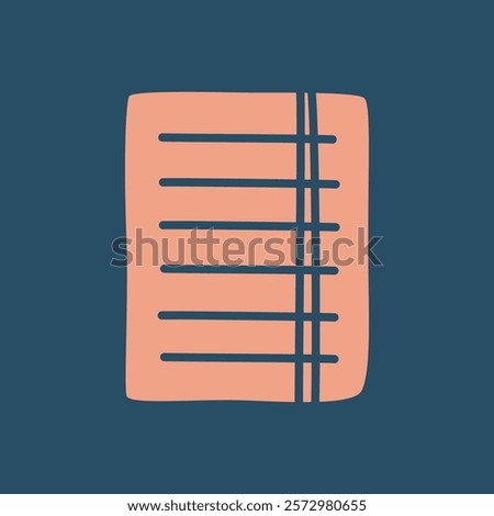 Doodle Paper Piece icon hand drawn in a modern minimalistic style