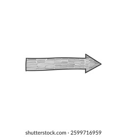 Doodle party arrow direction icon. Abstract simple hand drawn sketch element, cute marker pen scribble sign. Vector border garland and frame icon.