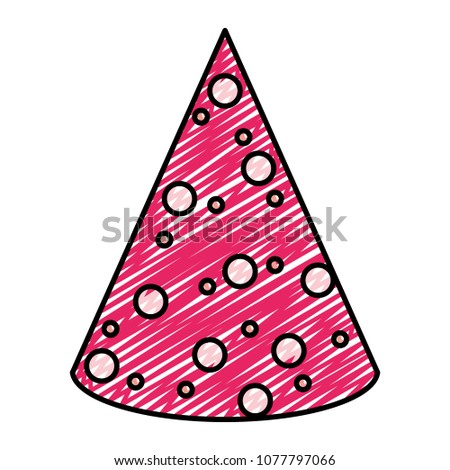 doodle party hat accessory with poins decoration