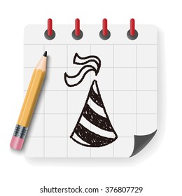 doodle party hats