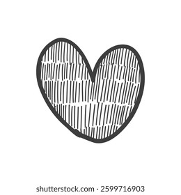 Doodle party heart draw shape icon. Abstract simple hand drawn sketch element, cute marker pen scribble sign. Vector border garland and frame icon.