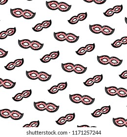 doodle party mask costume carnival background