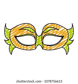 doodle party mask design to holiday event