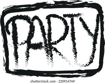 doodle party music word,