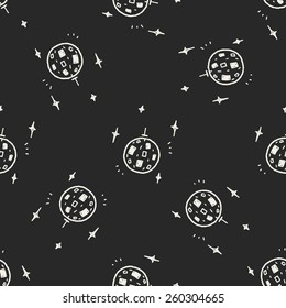 doodle party seamless pattern background