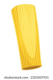Doodle pasta symbol. Cute Italian wheat food. Pasta noodles character design. Menu decorative element. Vector meal illustration