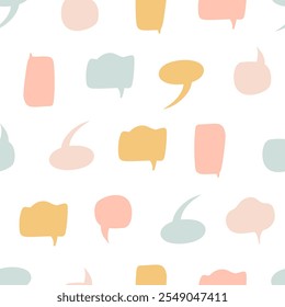 Doodle Pastell Sprechblasen nahtloses Muster, perfekt für Schreibwaren Produkte. gut für Notebooks, Planer und Packpapier 