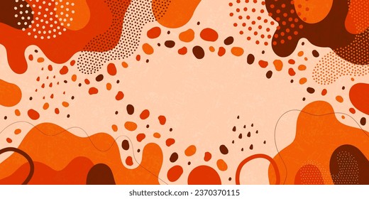 Doodle pattern background. Abstract shapes, bright colors. Minimalist pattern background. Abstract funny background.