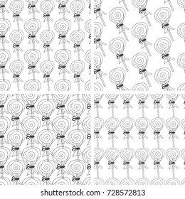 doodle pattern lollipop vector
