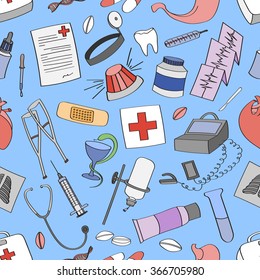 Doodle pattern Medical