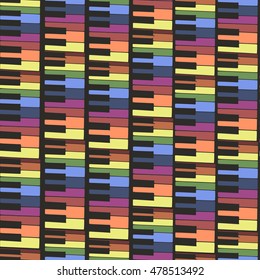 doodle pattern piano keys.
