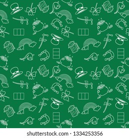 doodle pattern st patrick day vector, irish element design